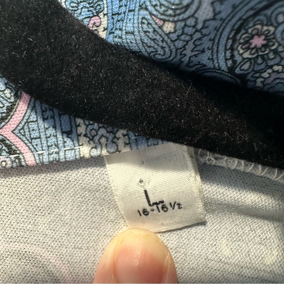 Vintage Alan Stuart 70s Shirt Mens Medium Blue Point Collar Paisley Disco Large - Picture 4 of 5